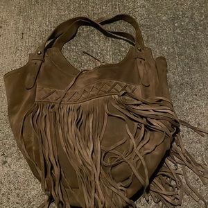 NWOT VINTAGE beautiful camel satchel, hobo bag large